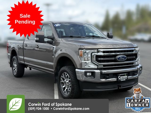 Stone Gray Metallic 2020 Ford F-250 Super Duty Lariat Crew Cab 4WD Pickup Truck Four-Wheel Drive Automatic