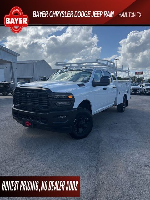 Bright White Clearcoat 2026 RAM 3500 Chassis Tradesman Crew Cab LB 4WD Pickup Truck Four-Wheel Drive 8-Speed Automatic