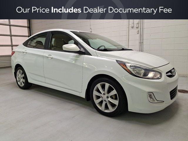 Century White 2013 Hyundai Accent Sedan Front-Wheel Drive 6-Speed Automatic Overdrive