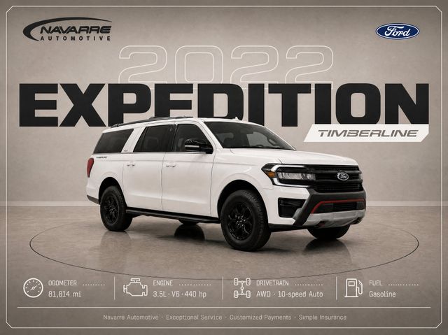White Metallic 2022 Ford Expedition SUV / Crossover Four-Wheel Drive Automatic