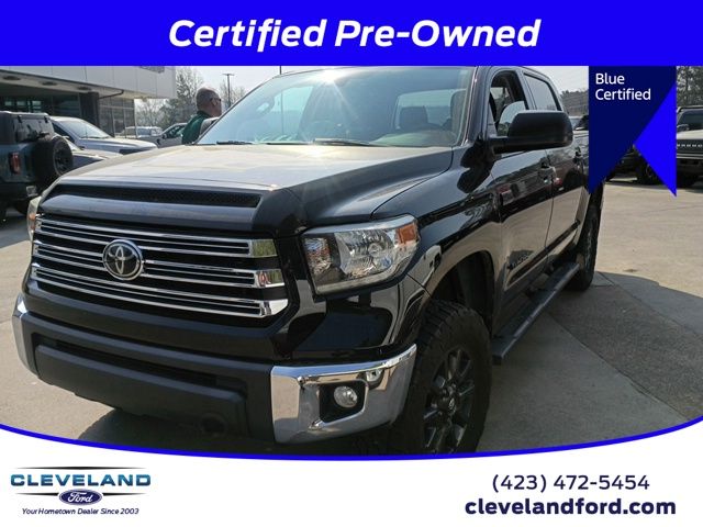 Midnight Black Metallic 2021 Toyota Tundra SR5 CrewMax 4WD Pickup Truck Four-Wheel Drive 6-Speed Automatic