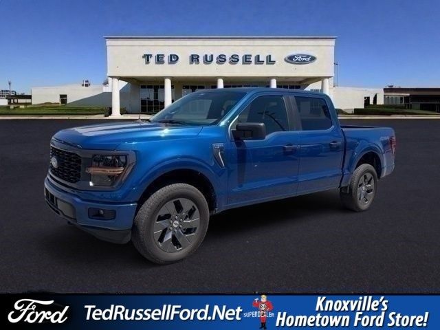 Blue Metallic 2025 Ford F-150 STX SuperCrew 4WD Pickup Truck Four-Wheel Drive Automatic