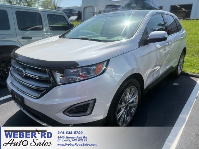 White Platinum Clearcoat Metallic 2017 Ford Edge Titanium AWD SUV / Crossover All-Wheel Drive 6-Speed Automatic