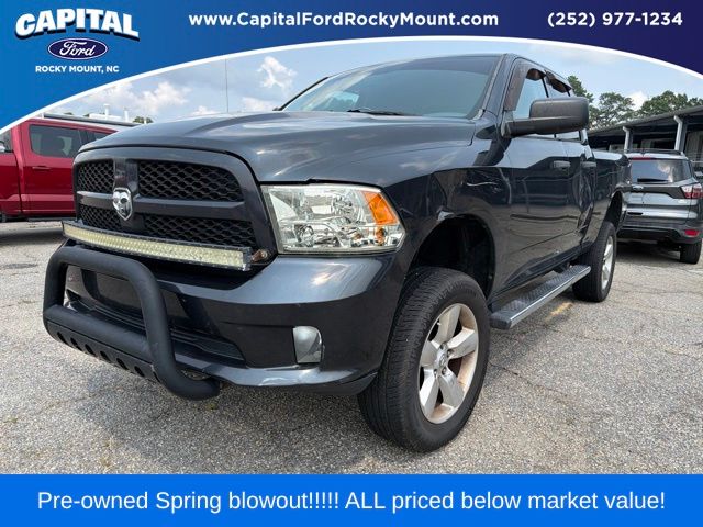 Gray (Maximum Steel Metallic Clearcoat) 2014 RAM 1500 Pickup Truck Four-Wheel Drive 8-Speed Automatic