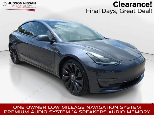 Midnight Silver Metallic 2022 Tesla Model 3 Sedan All-Wheel Drive 1-Speed Automatic