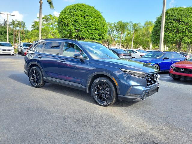 Canyon River Blue Metallic 2024 Honda CR-V Hybrid Sport-L AWD SUV / Crossover All-Wheel Drive Continuously Variable Transmission
