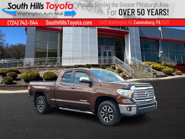 Sunset Bronze Mica 2017 Toyota Tundra Limited Double Cab 5.7L 4WD Pickup Truck Four-Wheel Drive 6-Speed Automatic Overdrive
