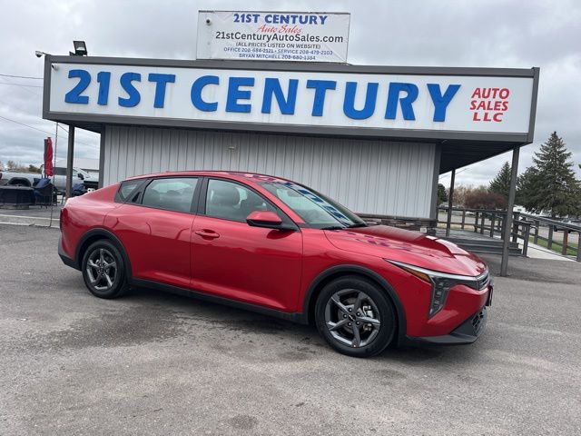 Currant Red 2025 Kia K4 LXS FWD Sedan Front-Wheel Drive Continuously Variable Transmission