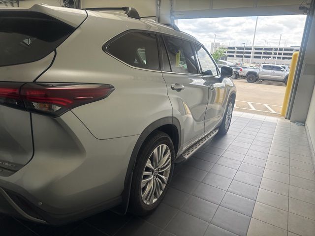 2025 Toyota Highlander Platinum Silver at Gullo Toyota