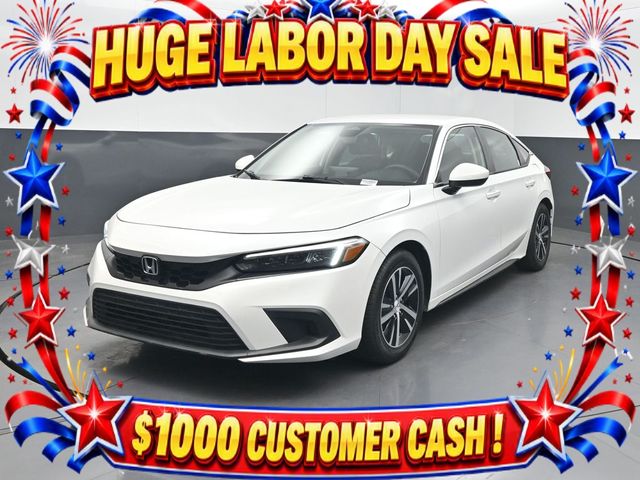 White 2023 Honda Civic Hatchback Hatchback Front-Wheel Drive Continuously Variable Transmission