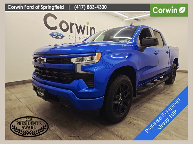 Riptide Blue Metallic 2026 Chevrolet Silverado 1500 RST Crew Cab 4WD Pickup Truck Four-Wheel Drive 8-Speed Automatic