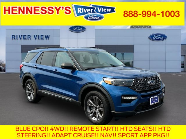 Atlas Blue Metallic 2021 Ford Explorer SUV / Crossover All-Wheel Drive Automatic