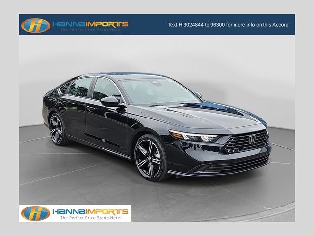 Crystal Black Pearl 2024 Honda Accord Hybrid Sedan Front-Wheel Drive Continuously Variable Transmission