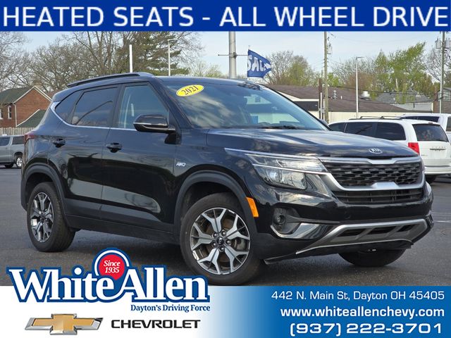 Cherry Black 2021 Kia Seltos EX AWD SUV / Crossover All-Wheel Drive Continuously Variable Transmission