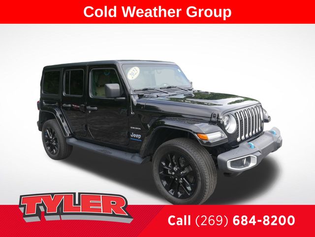 Black Clearcoat 2023 Jeep Wrangler 4xe Sahara 4WD SUV / Crossover Four-Wheel Drive 8-Speed Automatic