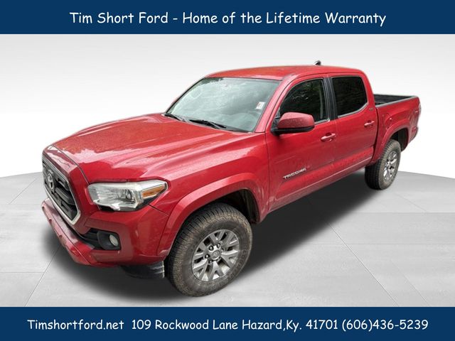 Barcelona Red Metallic 2017 Toyota Tacoma SR5 V6 Double Cab 4WD Pickup Truck Four-Wheel Drive 6-Speed Automatic