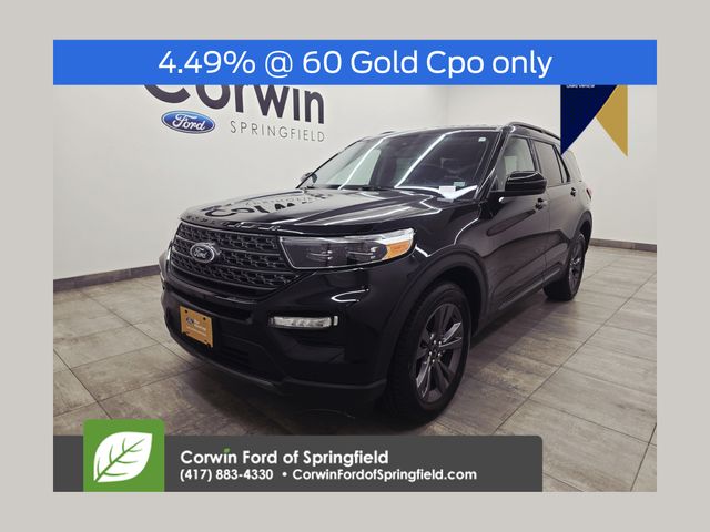 Agate Black Metallic 2022 Ford Explorer XLT AWD SUV / Crossover All-Wheel Drive Automatic