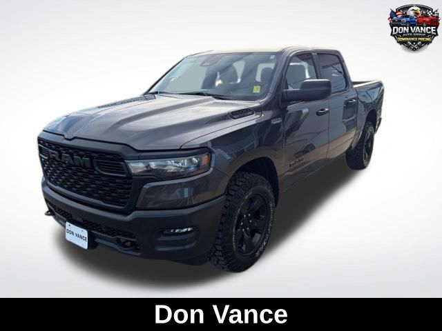 Gray (Granite Crystal Metallic Clearcoat) 2025 RAM 1500 Warlock 4dr Crew Cab 4WD Pickup Truck Four-Wheel Drive 8-Speed Automatic