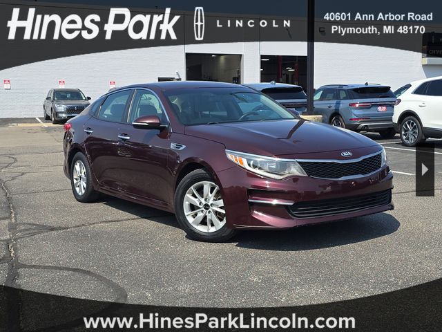 Red (Sangria) 2016 Kia Optima Sedan Front-Wheel Drive 6-Speed Automatic