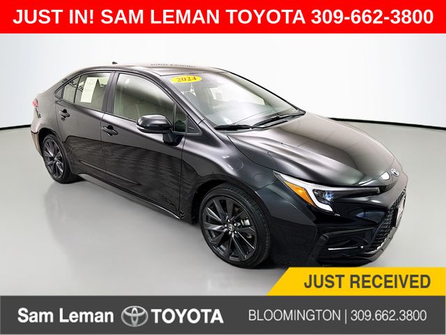 Midnight Black Metallic 2024 Toyota Corolla Hybrid Sedan Front-Wheel Drive Continuously Variable Transmission