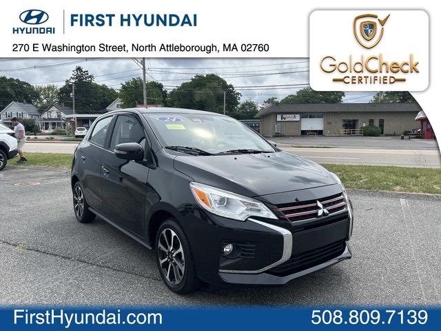 Black 2024 Mitsubishi Mirage Hatchback Front-Wheel Drive Continuously Variable Transmission