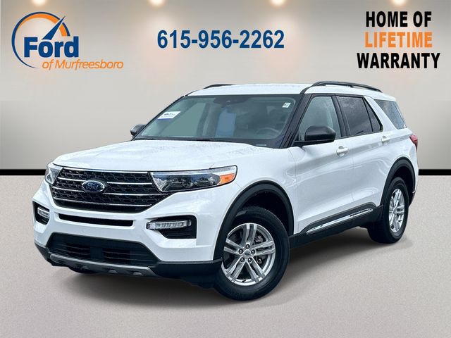 White Metallic 2023 Ford Explorer SUV / Crossover All-Wheel Drive Automatic