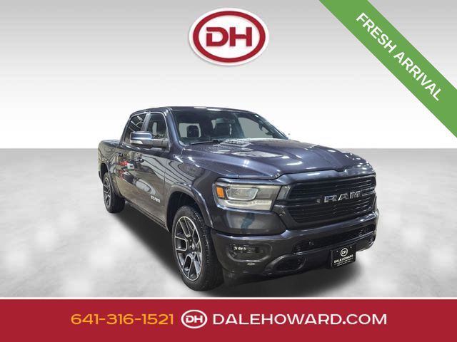 Gray (Maximum Steel Metallic Clearcoat) 2019 RAM 1500 Laramie Crew Cab 4WD Pickup Truck Four-Wheel Drive 8-Speed Automatic