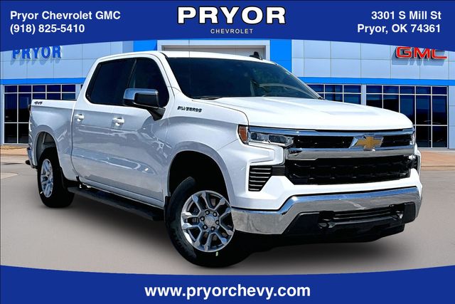 Summit White 2024 Chevrolet Silverado 1500 Pickup Truck Four-Wheel Drive 8-Speed Automatic