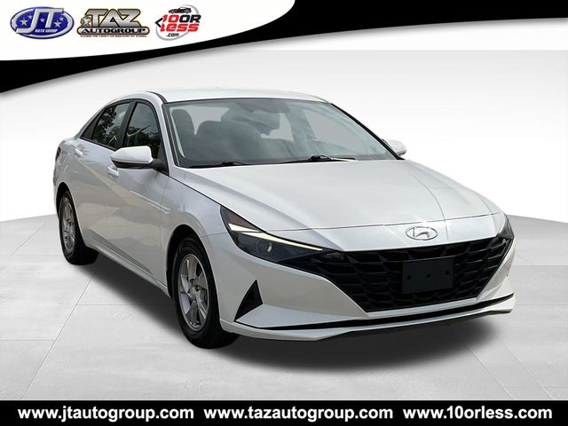 Quartz White 2021 Hyundai Elantra Sedan Front-Wheel Drive Continuously Variable Transmission