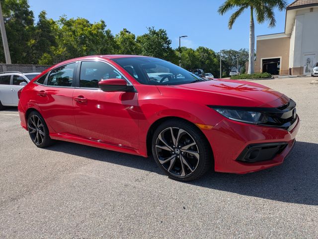 Molten Lava Pearl 2021 Honda Civic Sedan Front-Wheel Drive Continuously Variable Transmission