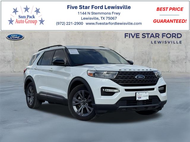 White Metallic 2022 Ford Explorer XLT RWD SUV / Crossover Rear-Wheel Drive Automatic
