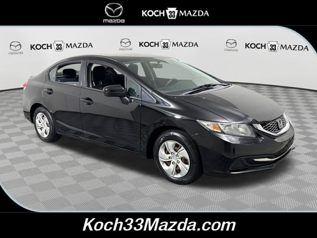 Black 2014 Honda Civic Sedan Front-Wheel Drive 5-Speed Manual
