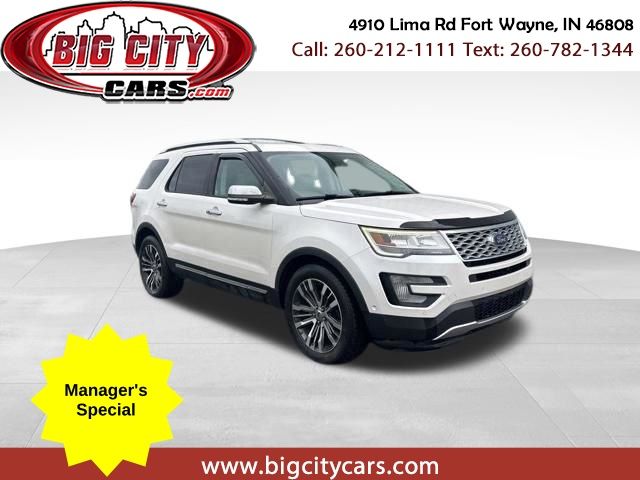 White Platinum Clearcoat Metallic 2017 Ford Explorer SUV / Crossover All-Wheel Drive 6-Speed Automatic