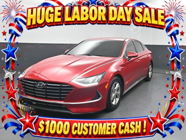 Calypso Red 2021 Hyundai Sonata Sedan Front-Wheel Drive 8-Speed Automatic Overdrive