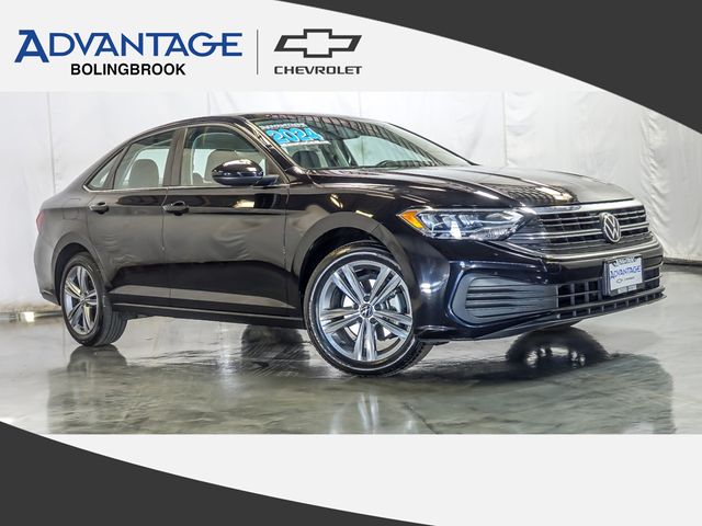 Deep Black Pearl 2024 Volkswagen Jetta Sedan Front-Wheel Drive 8-Speed Automatic