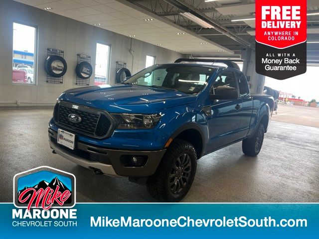 Blue Metallic 2021 Ford Ranger Pickup Truck Four-Wheel Drive Automatic