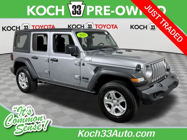 Billet Silver Metallic Clearcoat 2021 Jeep Wrangler SUV / Crossover Four-Wheel Drive 6-Speed Manual