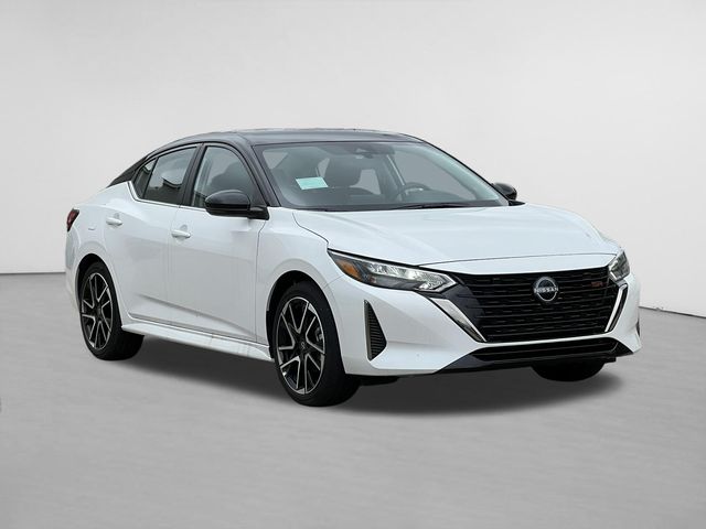 Aspen White/Super Black 2025 Nissan Sentra SR FWD Sedan Front-Wheel Drive Continuously Variable Transmission