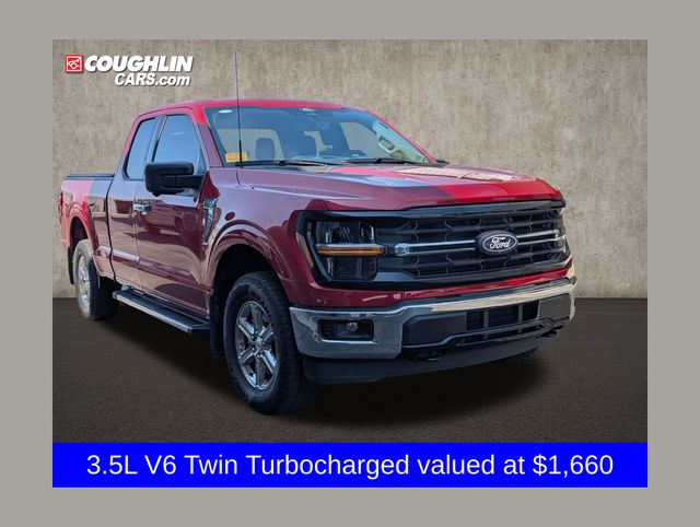 Rapid Red Metallic Tinted Clearcoat 2024 Ford F-150 XLT SuperCab 4WD Pickup Truck Four-Wheel Drive Automatic