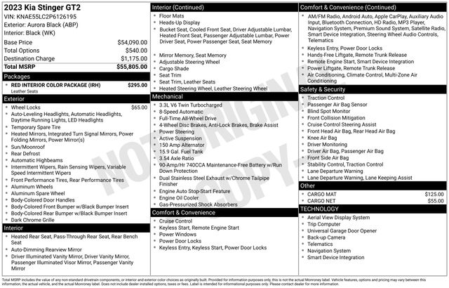 used 2023 Kia Stinger car, priced at $38,715