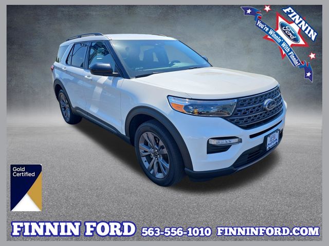 Star White Metallic Tri-Coat 2022 Ford Explorer SUV / Crossover All-Wheel Drive Automatic
