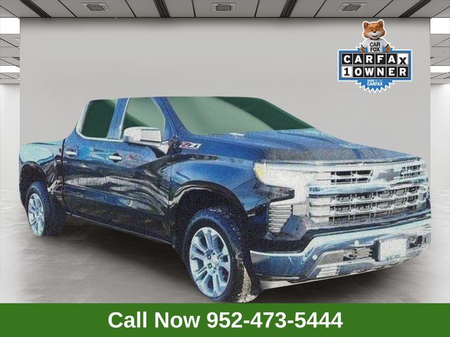 Black 2025 Chevrolet Silverado 1500 LTZ Crew Cab 4WD Pickup Truck Four-Wheel Drive Automatic
