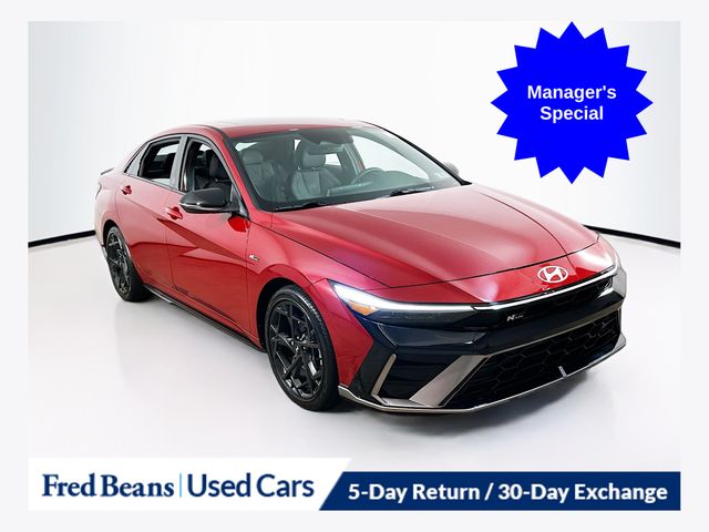 Ultimate Red 2025 Hyundai Elantra N Line FWD Sedan Front-Wheel Drive 7-Speed Dual Clutch