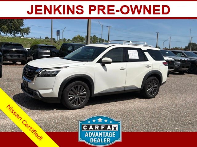 Pearl White Tricoat 2023 Nissan Pathfinder SUV / Crossover All-Wheel Drive 9-Speed Automatic