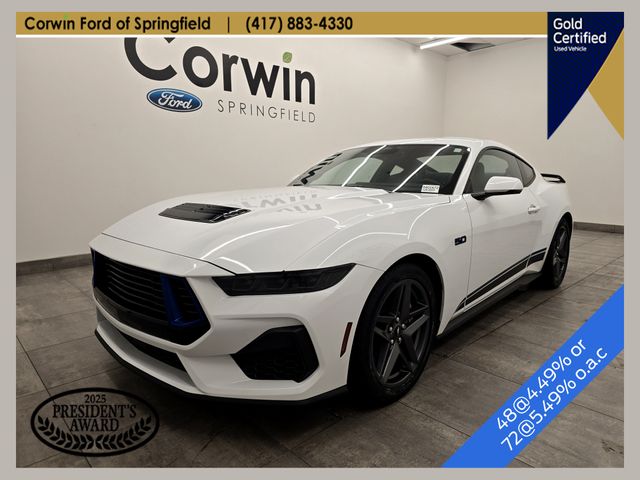 Oxford White 2025 Ford Mustang Coupe Rear-Wheel Drive Automatic