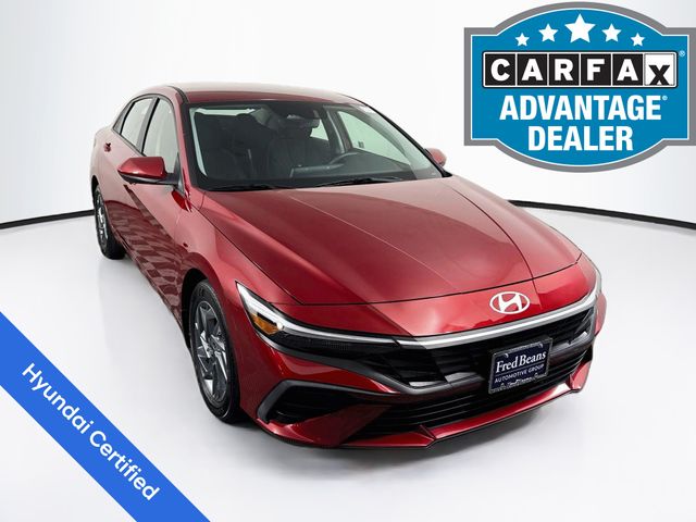 Ultimate Red 2024 Hyundai Elantra Sedan Front-Wheel Drive Continuously Variable Transmission