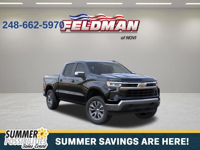 Black 2026 Chevrolet Silverado 1500 LT Crew Cab 4WD Pickup Truck Four-Wheel Drive Automatic