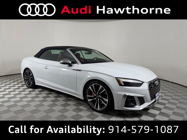 Glacier White Metallic/Black Roof 2023 Audi S5 Convertible All-Wheel Drive 8-Speed Automatic