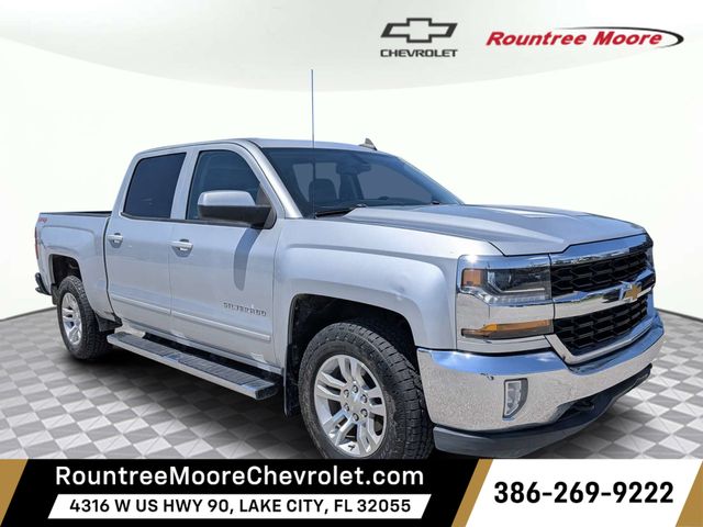 Silver Ice Metallic 2018 Chevrolet Silverado 1500 Pickup Truck Four-Wheel Drive 6-Speed Automatic Overdrive
