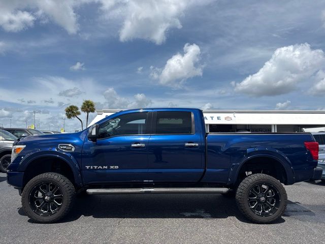 Deep Blue Pearl 2017 Nissan Titan Pickup Truck 7-Speed Automatic